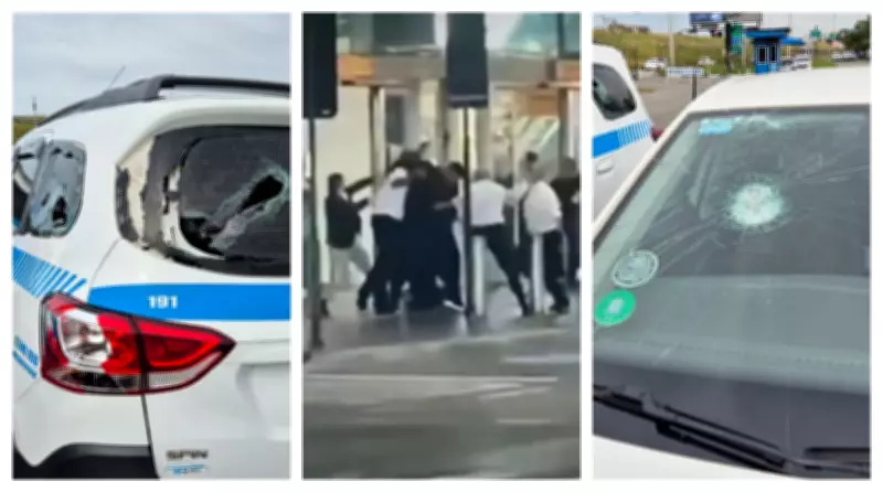 Táxis são vandalizados em Guarulhos após briga com arrastadores no aeroporto