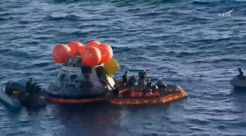 Vídeo inédito mostra reação da tripulação da Artemis II dentro da cápsula após retorno