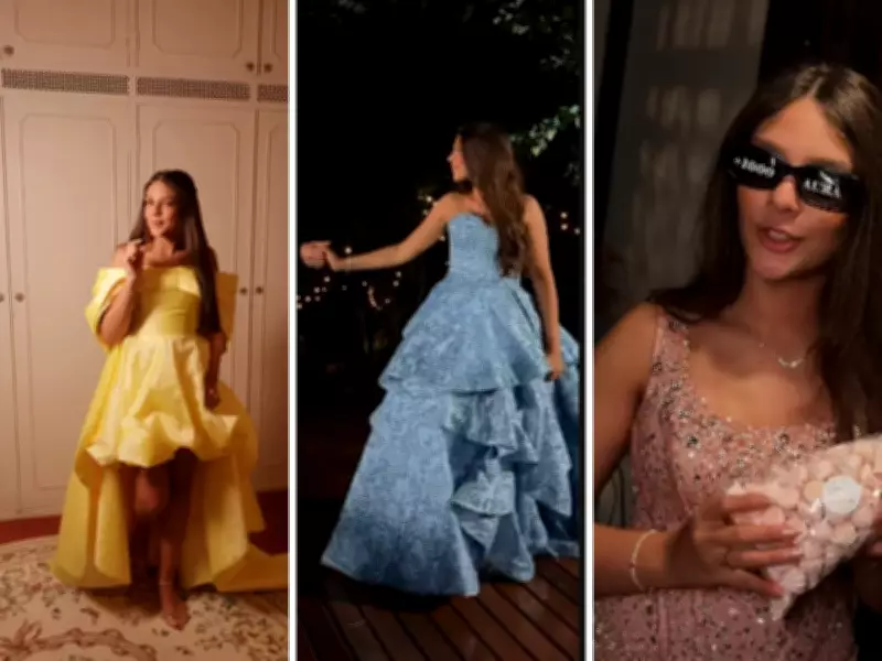 Vestidos de Maria Sofia, neta de Leonardo, dividem opiniões em festa de 15 anos