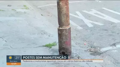 Abandono e falta de manutenção em postes preocupam moradores do Rio
