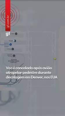 Avião atropela pedestre na decolagem em Denver; voo é cancelado