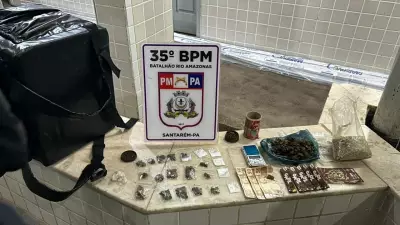 Entregador é preso por usar bag de delivery para vender drogas em Santarém
