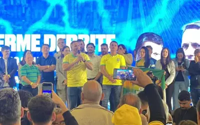 Guilherme Derrite lança pré-candidatura ao Senado com Flávio Bolsonaro