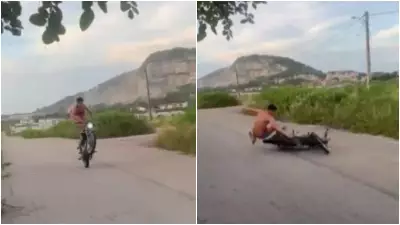 Jovem morre após queda de moto durante manobra 'grau' em Itaitinga