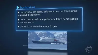 Mais três passageiros retirados de navio com surto raro de hantavírus