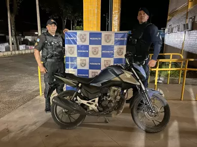 Motocicleta roubada é recuperada em Valença após perseguição policial