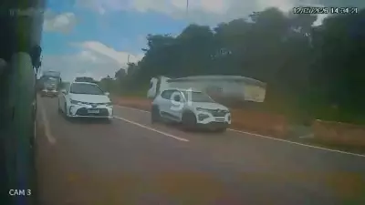 Novo ângulo mostra acidente com caminhão desgovernado no Anel Rodoviário de BH
