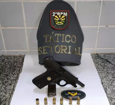 PM apreende arma e munições após troca de tiros em Boa Vista