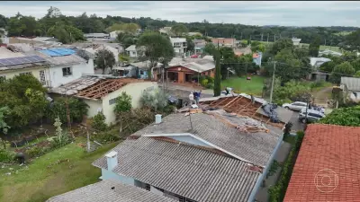 Temporais no RS causam destruição e deixam dois pescadores desaparecidos