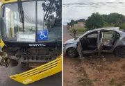 Acidente em Araguaína: adolescente embriagado bate carro em ônibus e fere quatro