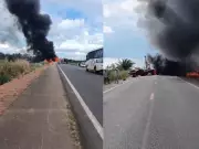 Acidente entre carretas na BR-364 deixa um morto e um ferido em RO