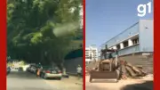 Antes e depois da Rua Baltazar Navarro em Cuiabá gera debate sobre arborização