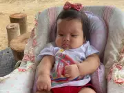 Bebê de 3 meses com tumor cerebral é transferida para cirurgia no Acre
