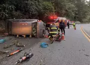 Capotamento na rodovia Floriano Rodrigues Pinheiro deixa motorista preso às ferragens