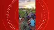 Estudante atropelado por ônibus escolar é resgatado de helicóptero em Porto Velho