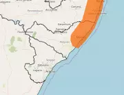 Inmet alerta para chuva forte em 39 cidades de Alagoas nesta terça