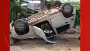 Motorista fica presa às ferragens após acidente em Porto Velho