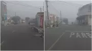 Névoa densa transforma paisagem de Parambu, no interior do Ceará