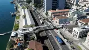 Passarela do Parque Valongo em Santos será interditada para limpeza e pintura