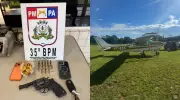 PM apreende aeronave com 750g de ouro e arma em Belterra, PA