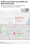 Queda de avião em BH: equipe do Globocop registra acidente