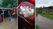 Temporal no RS causa alagamentos, desalojados e bloqueia rodovias