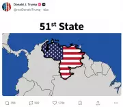 Trump publica mapa com Venezuela como 51º estado dos EUA