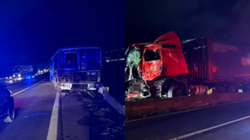 Acidente com ônibus e caminhão deixa 4 feridos na BR-369 no Paraná