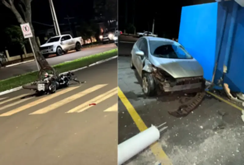 Acidente em Chapadão do Sul mata motociclista de 19 anos e fere adolescente