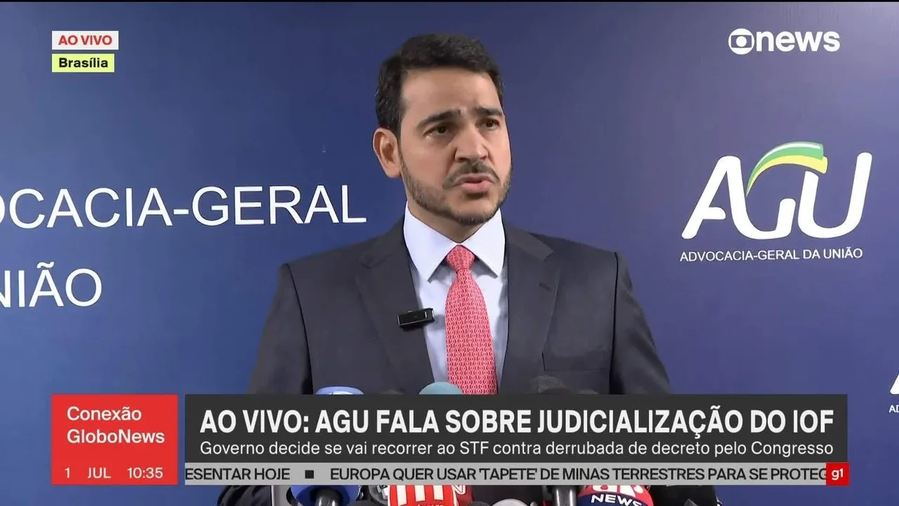 AGU aciona STF contra derrubada do aumento do IOF pelo Congresso