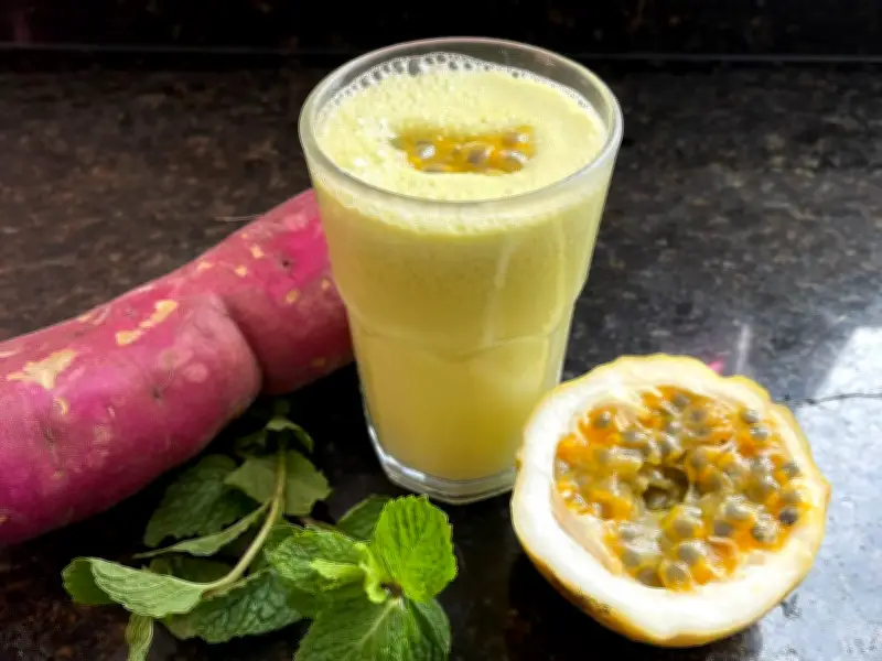Batata doce e maracujá no liquidificador: benefícios