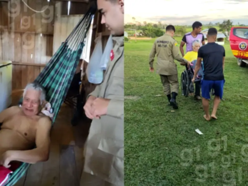 Bombeiros percorrem 100 km para socorrer idoso com dores abdominais no Acre
