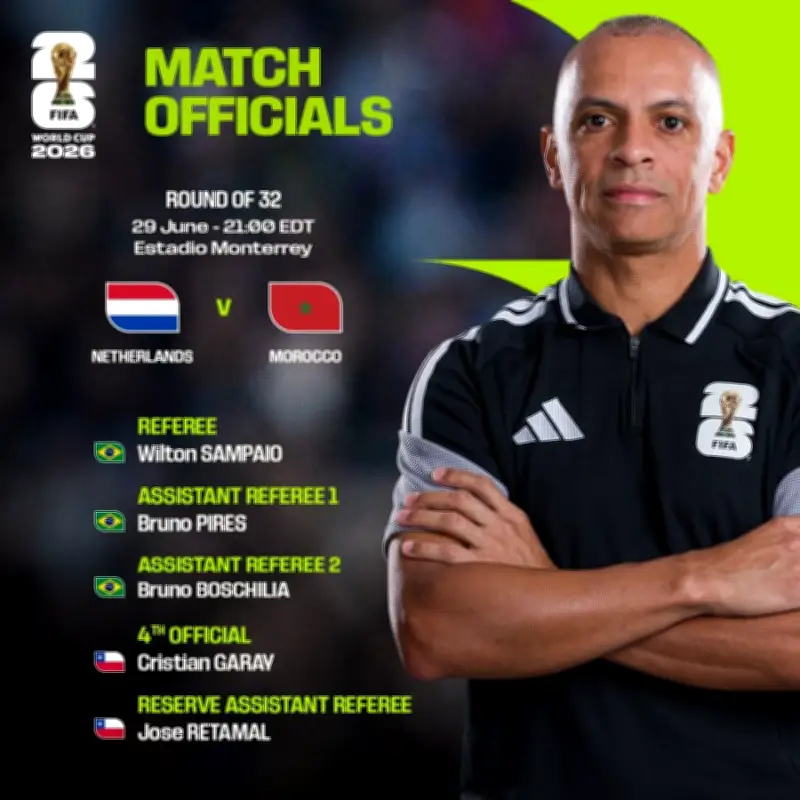 Brasileiro Wilton Sampaio apitará Holanda x Marrocos na Copa 2026