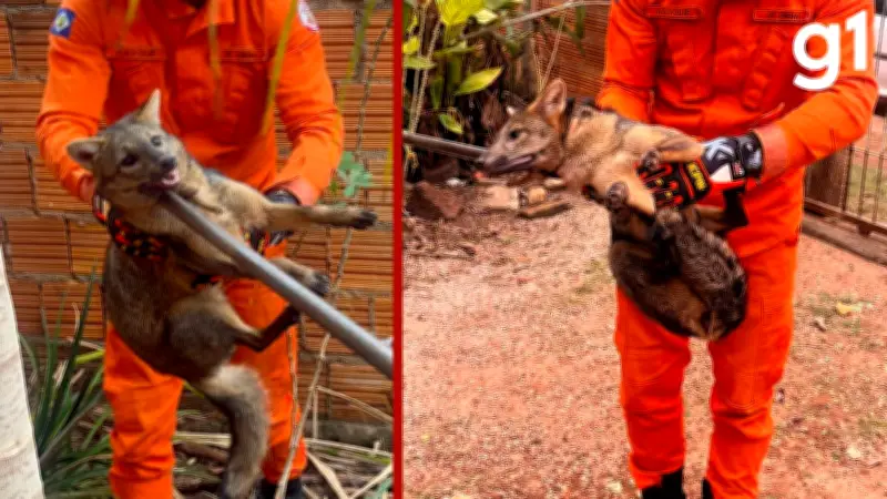 Cachorro-do-mato resgatado dentro de casa em Cáceres é solto na mata