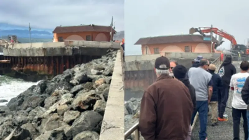 Café à beira-mar é demolido na Califórnia após risco de colapso do píer