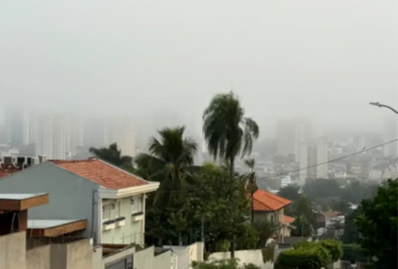 Campo Grande amanhece com nebulosidade e neblina após chuva fraca