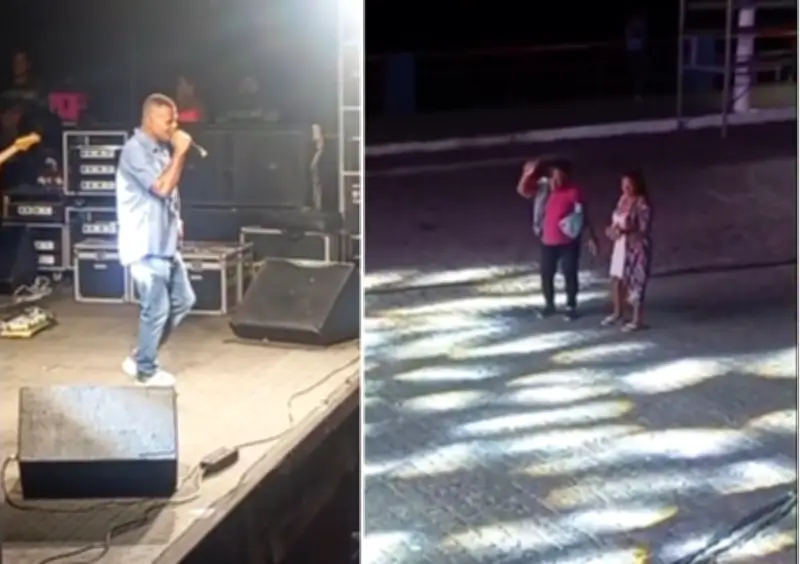 Cantor Ronny Seresteiro viraliza ao se apresentar para duas pessoas em festa junina na Bahia