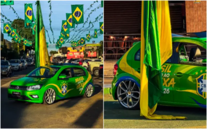 Carro do hexa: veículo personalizado chama atenção em Goiás