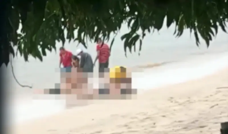 Casal é atingido por raio em praia de Belém neste sábado