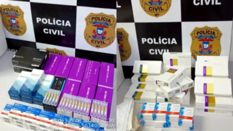 Casal preso com produtos de estética furtados e munições em MT