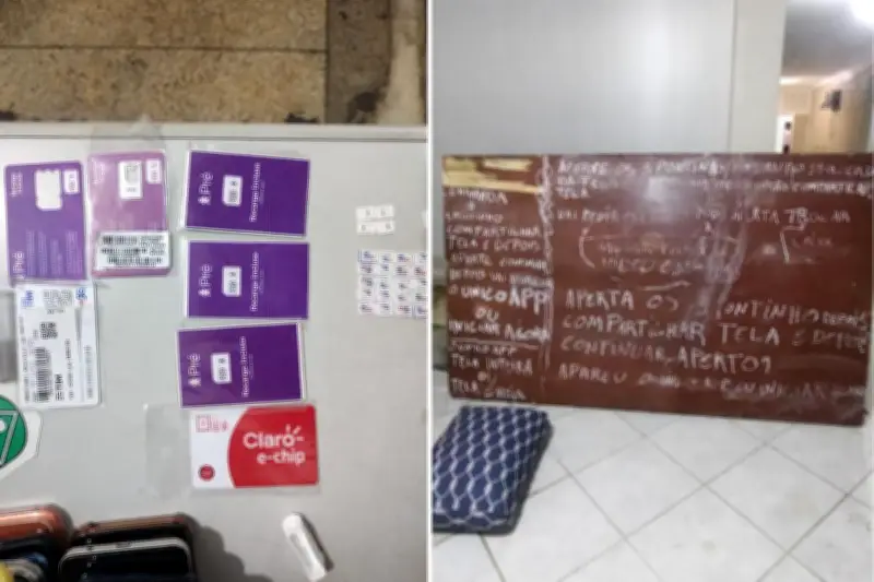 Central de golpes com 27 celulares é descoberta em Guarujá