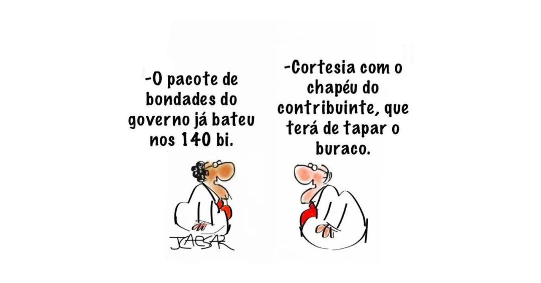 Charge de JCaesar Satiriza o Brasil com Humor Ácido
