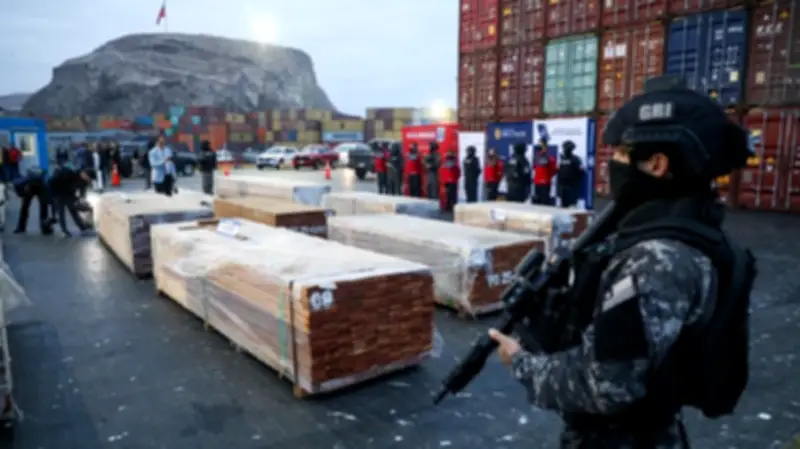 Chile apreende recorde de 100 toneladas de drogas em madeira