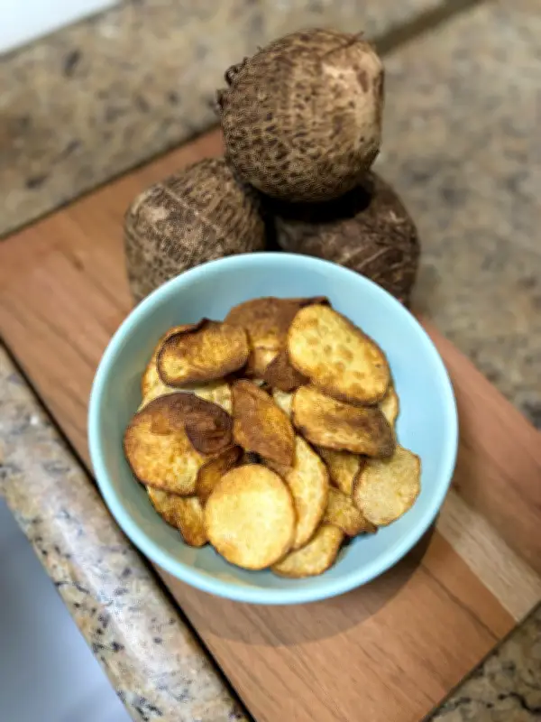 Chips de inhame crocantes com apenas 5 ingredientes