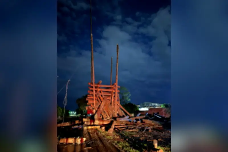 Chuva derruba parte da maior fogueira do Brasil em Pirapozinho