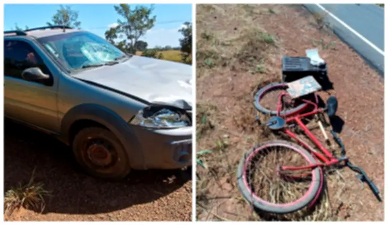 Ciclista de 61 anos morre atropelado por carro na MG-181 em Urucuia