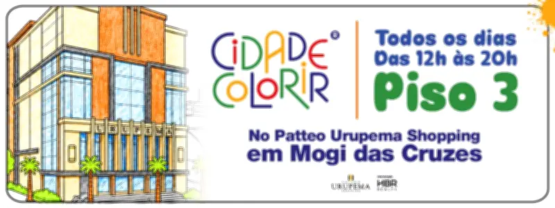 Cidade Colorir chega ao Patteo Urupema Shopping em Mogi das Cruzes