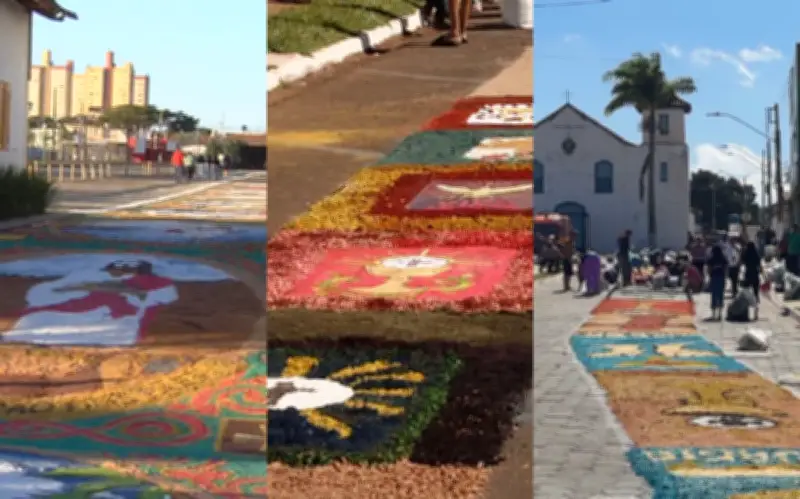 Cidades goianas celebram Corpus Christi com tapetes tradicionais