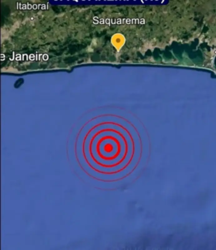 Cinco tremores de baixa magnitude registrados na costa de Saquarema, RJ