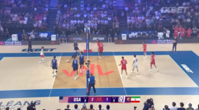 Com segurança reforçada, EUA vencem Irã na Liga das Nações de Vôlei